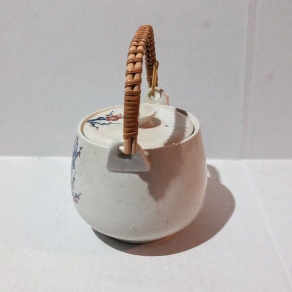 Vintage Ceramic Armbee Teapot Set-Cherry Blossom-Sakura-Bamboo Handle-5 PC - Picture 3 of 16